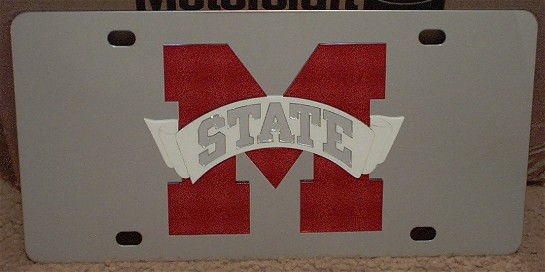Mississippi State Bulldogs stainless steel plate