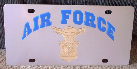 Air Force emblem (blue/gold) s/s plate