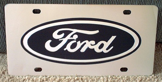 Ford oval Black s/s plate