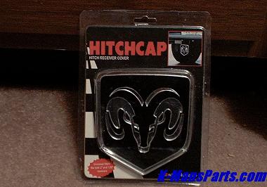 Dodge Ram trailer hitch receiver cover (black acrylic)