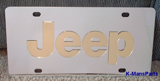 JEEP Gold s/s plate
