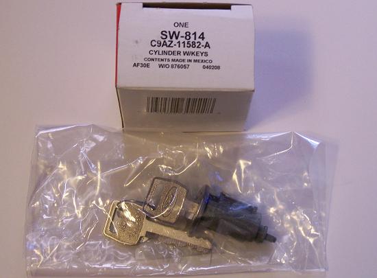 Ford Mustang 1967 to 1969 ignition cylinder Motorcraft