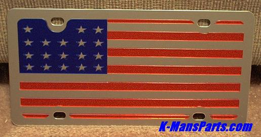 American flag (red,white, & blue) s/s plate