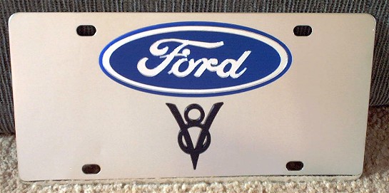 Ford Old Style V8 s/s plate
