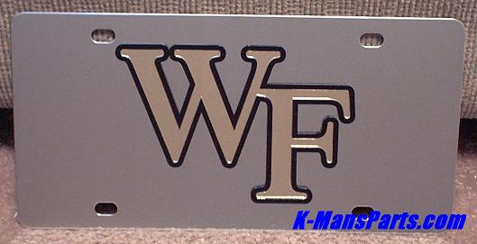 Wake Forest Demon Deacons WF stainless steel plate