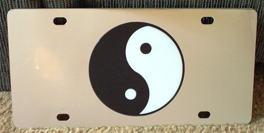 Ying Yang (black/white) s/s plate