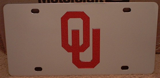 Oklahoma Sooners OU vanity license plate car tag