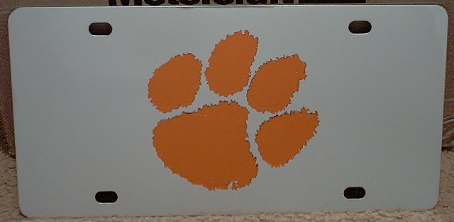 Clemson Tigers Paw Vanity License Plate Car Tag