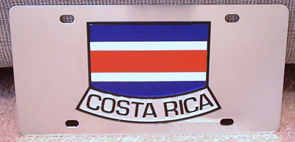 Costa Rica flag vanity license plate