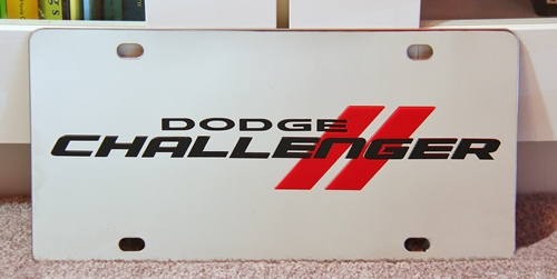 Dodge Challenger vanity license plate car tag