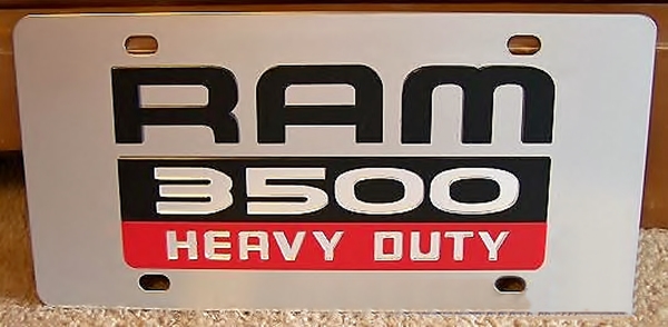 Dodge Ram 3500 Heavy Duty vanity license plate ...