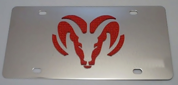 Dodge Ram Red vanity license plate car tag