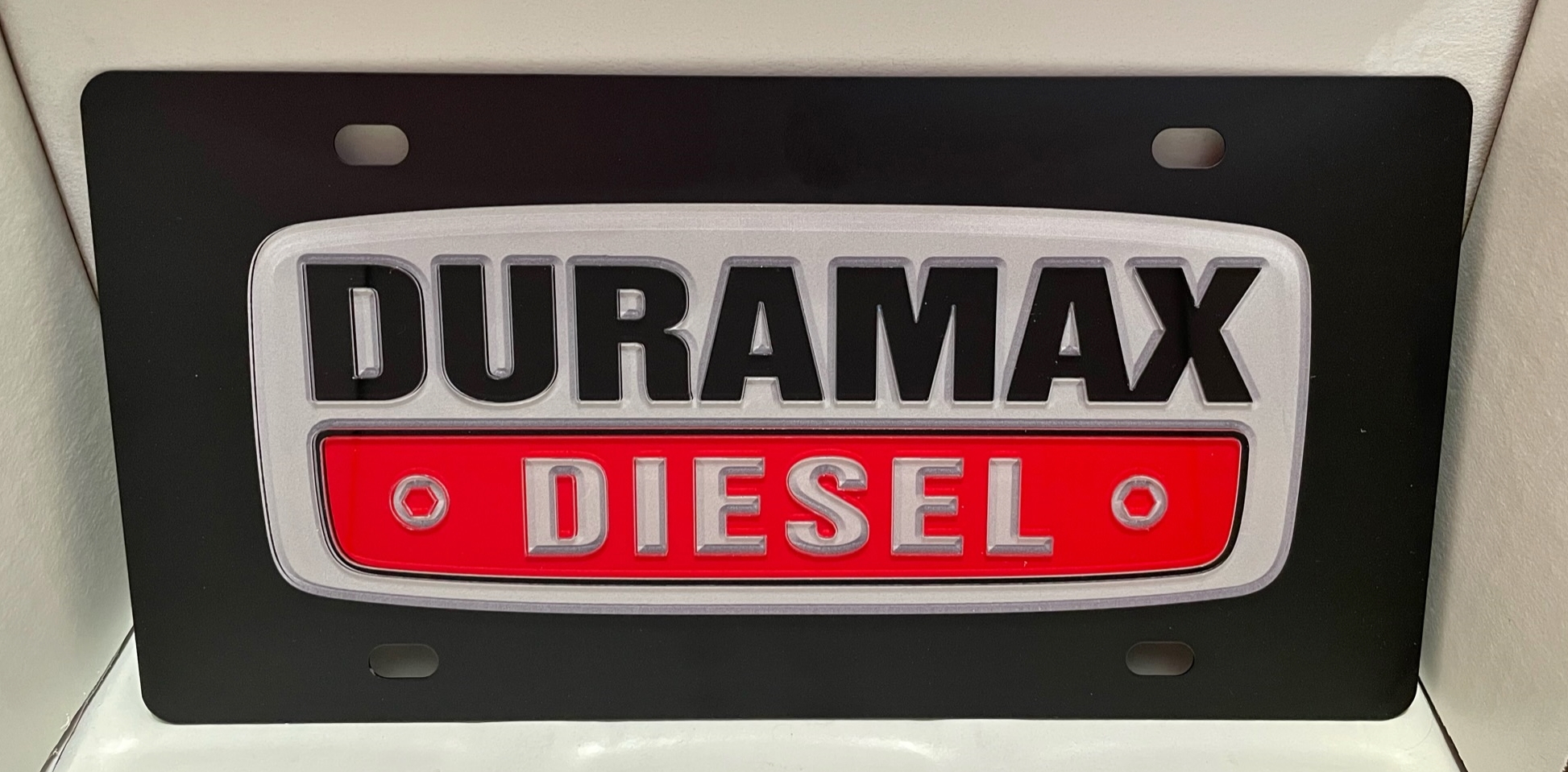 Chevrolet Duramax Diesel emblem C/S plate