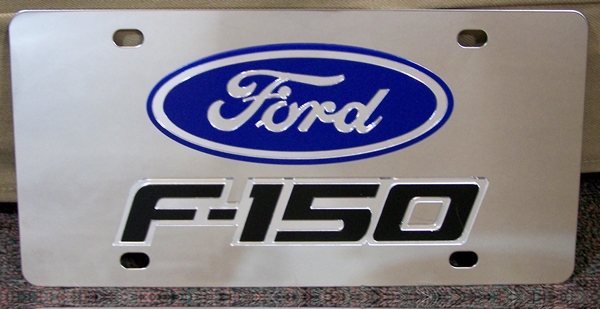 Ford F-150 stainless steel vanity plate tag