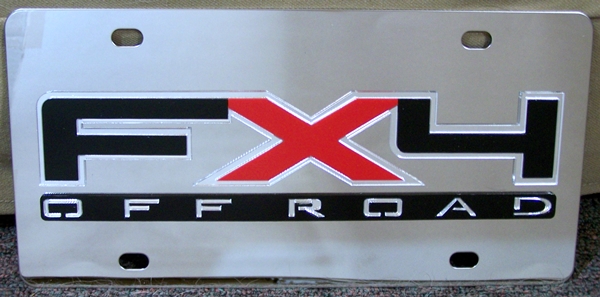 FX4 Off Road 2009 logo stainless steel plate