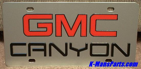 GMC Canyon Stainless Steel Vanity License Plate Tag