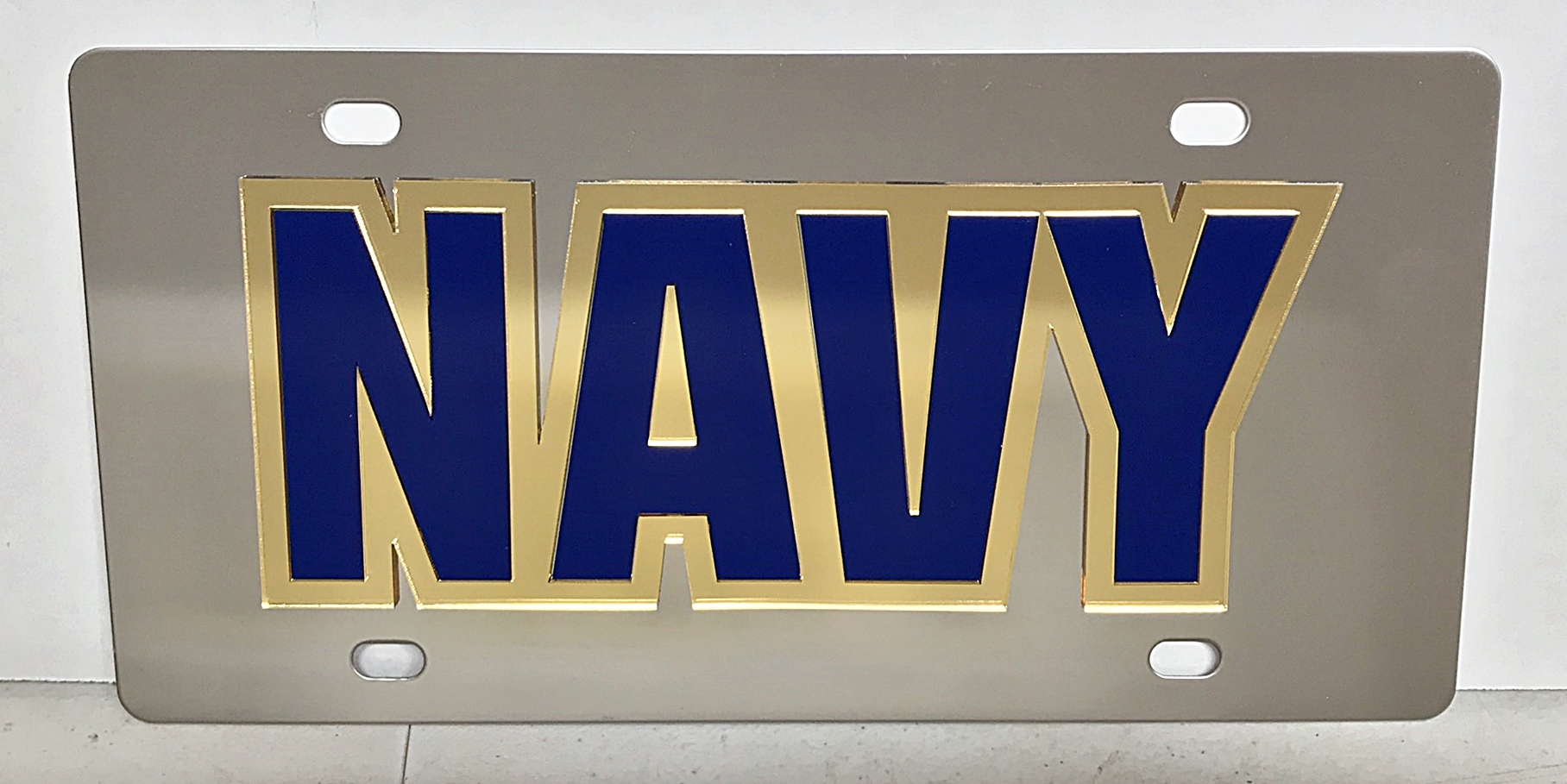 US Navy vanity mirror license plate car tag