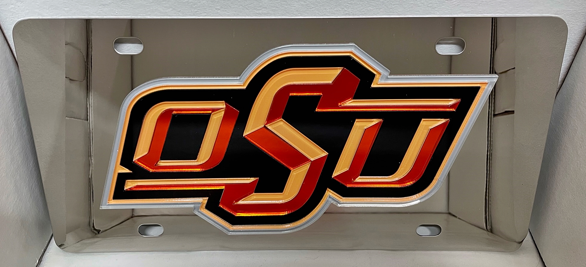 Oklahoma State Cowboys OSU vanity license plate...