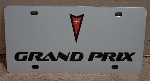 Pontiac Grand Prix stainless steel vanity licen...