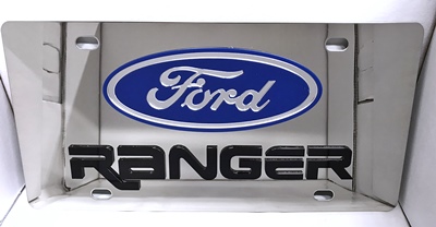 Ford Ranger black vanity license plate car tag