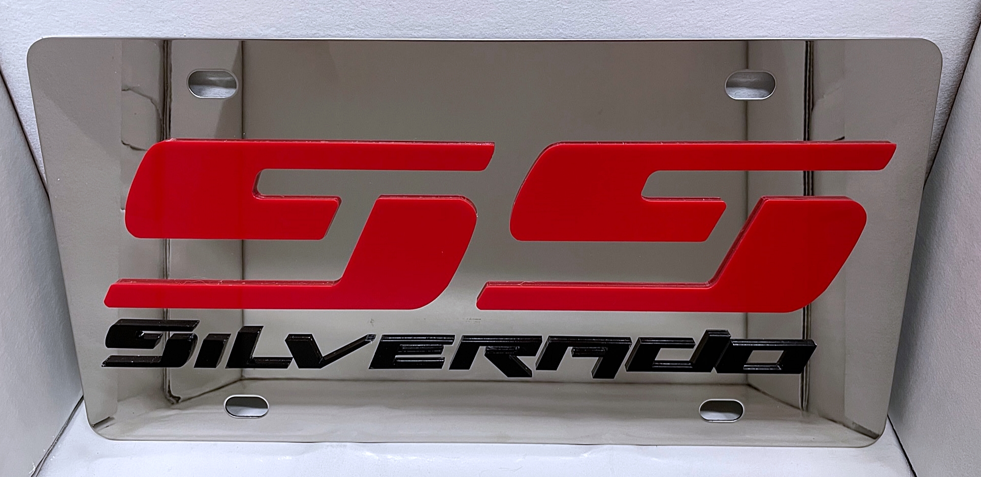 Chevrolet Silverado Super Sport stainless licen...