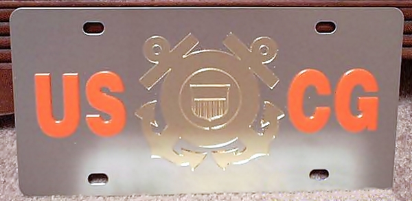 US Coast Guard USCG vanity license plate car tag