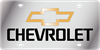 Chevrolet gold Bowtie script vanity license plate car tag
