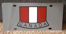 Canada flag stainless steel license plate tag