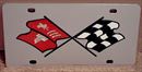 Chevrolet Corvette C2 Crossed Flags vanity license plate car tag