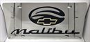 Chevrolet Malibu stainless steel license plate tag