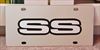 Chevrolet SS Super Sport black vanity license plate car tag