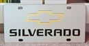 Chevrolet Silverado stainless steel license plate