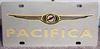 Chrysler Pacifica gold vanity license plate