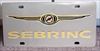 Chrysler Sebring gold stainless license plate tag