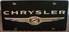 Chrysler gold emblem vanity black plate tag