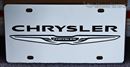 Chrysler with Wing Emblem black/mirror S/S plate