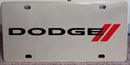 Dodge with stripes vanity license plate car tag