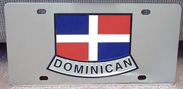 Dominican Republic flag vanity license plate tag