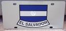 El Salvador flag stainless steel license plate