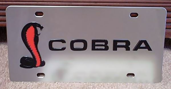 Mustang Cobra stainless steel plate tag