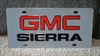 GMC Sierra vanity license plate tag