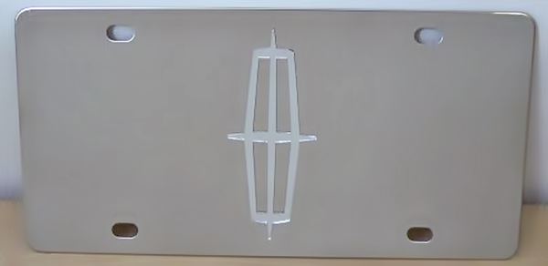 thumbnail image 2 of Black Subdued Steel License Plate Emblem For Lincoln - Vanity Plate Fits Town Car, Continental, Navigator, Aviator 2 of 6