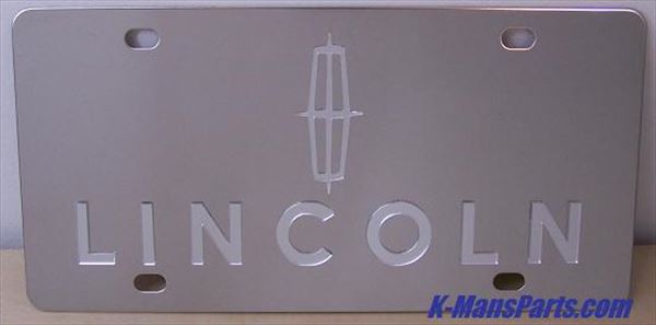 Lincoln w/script mirror stainless steel plate