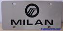 Mercury Milan vanity stainless steel plate tag