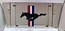 Mustang retro horse and stripes stainless steel plate
