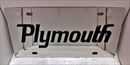 Plymouth vanity license plate car tag