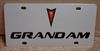 Pontiac Grand Am vanity stainless steel license plate tag