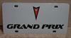Pontiac Grand Prix stainless steel vanity license plate tag