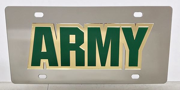 US Army vanity mirror license plate car tag