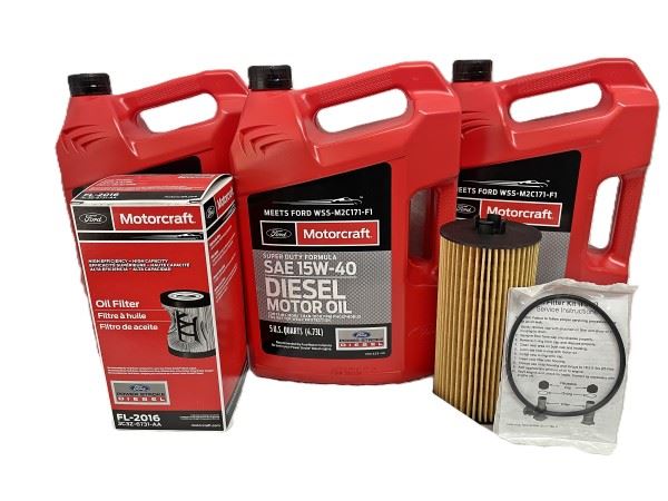 2003-2010 F-Series 6.0 6.4 Power Stroke Diesel 15w40 Motorcraft Oil change kit